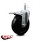 Service Caster 5'' Soft Rubber Wheel Swivel 7/16'' Stem Caster with Total Lock Brake SCC-GRTTL20S514-SRS-716138 - alternate 2